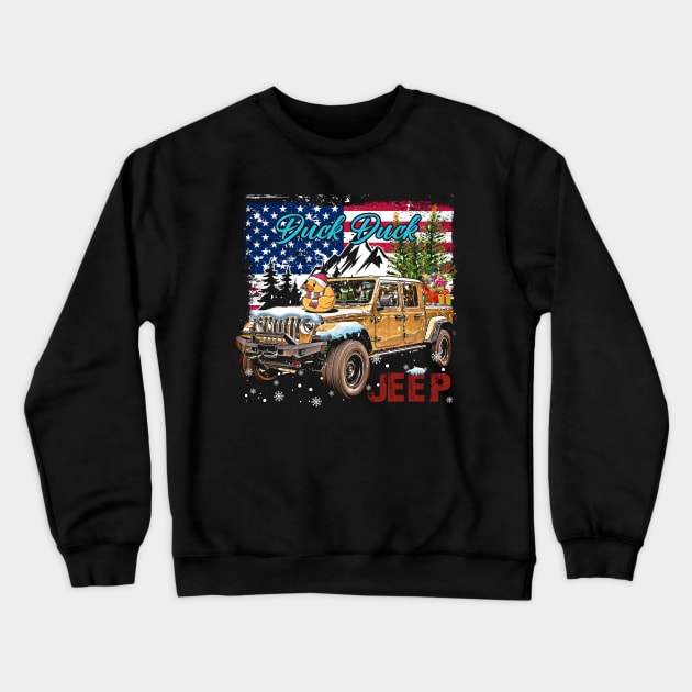 Jeep Gladiator JT series Awesome JEEP Flag Crewneck Sweatshirt by ElenaBerryDesigns